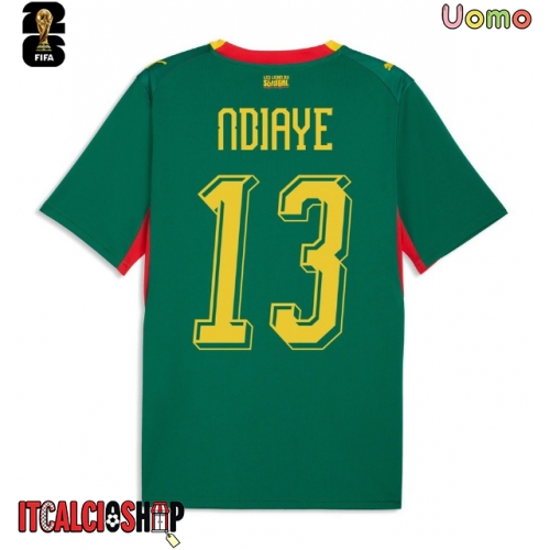Senegal Iliman Ndiaye #13 Seconda Maglia Mondiali 2026 Manica Corta